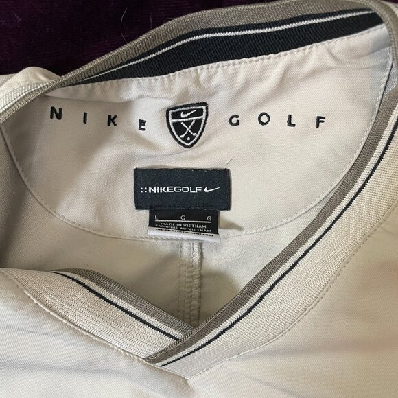 Nike Golf Men's Beige Long Sleeve V-Neck Pullover Jacket Large Kings Kia - Picture 3 of 10